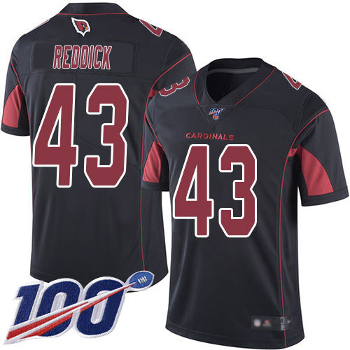 Arizona Cardinals Limited Black Men Haason Reddick Jersey NFL Football 43 100th Season Rush Vapor Untouchable